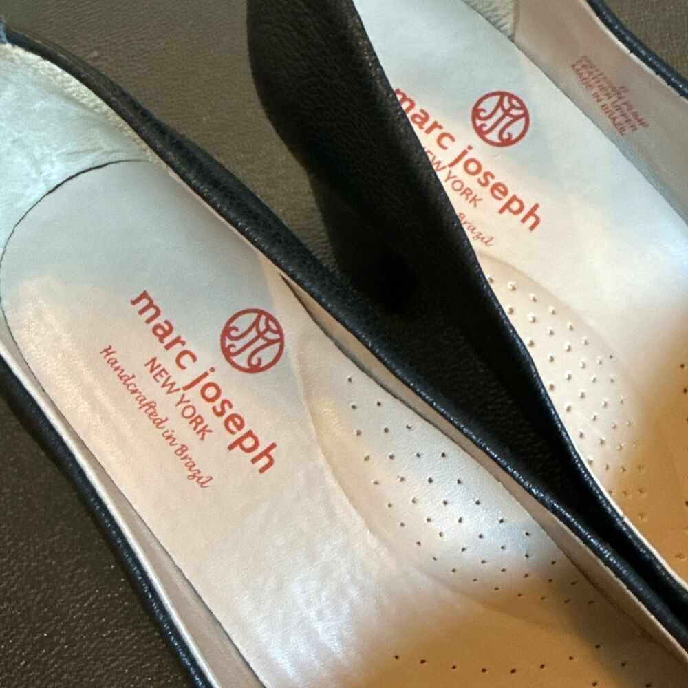 Marc Joseph New York Womens Midtown Pumps US 6 Black Leather Round Toe - Picture 11 of 11